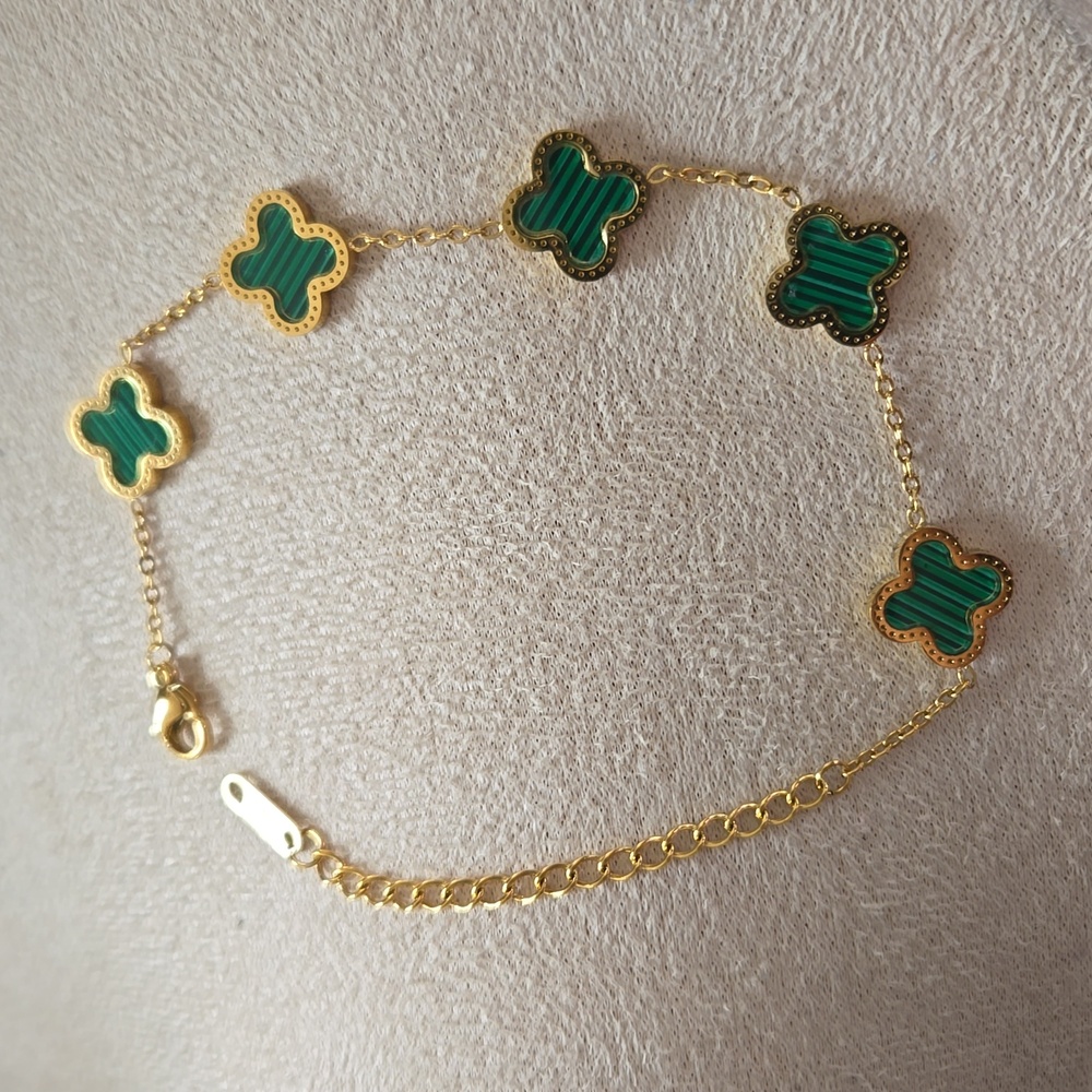 Goldtone Clover Bracelet
